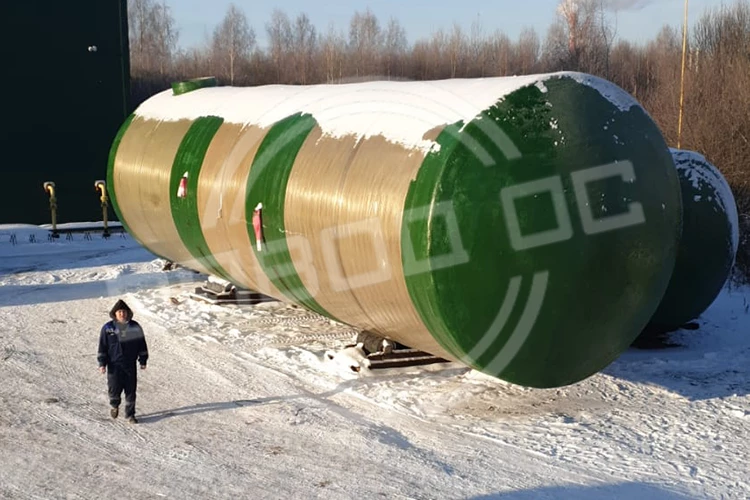 Накопительные ёмкости для воды из стеклопластика горизонтальные